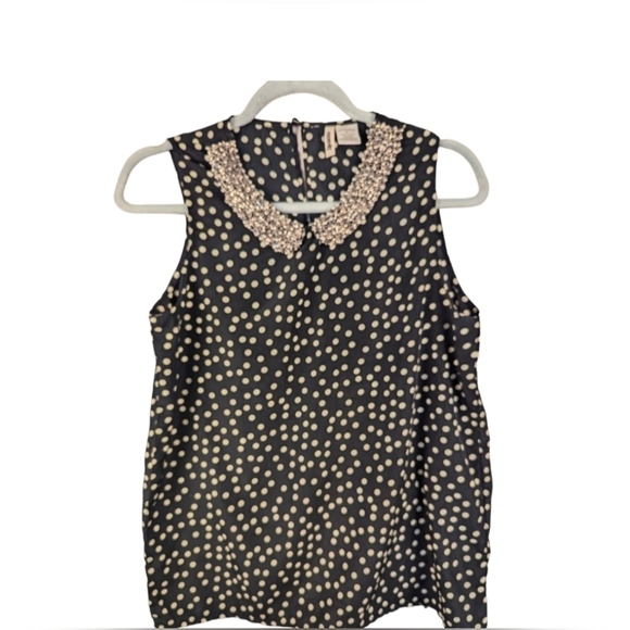 Passport medium tank for dressing up or the office, beaded collar, dry clean - Picture 1 of 7